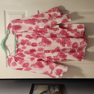 Counterparts white/pink sheer summer top